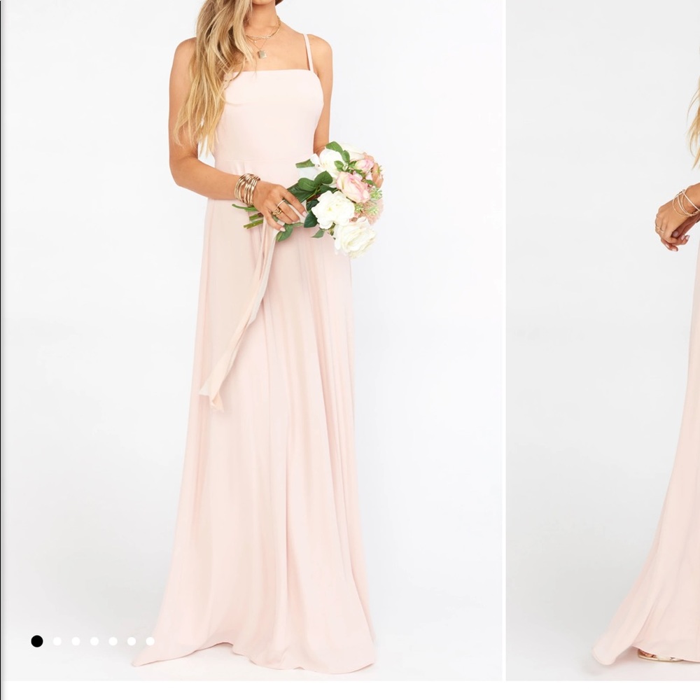 SHOW ME YOUR MUMU | Lauren Tie Maxi Dress in Dusty Blush Crisp